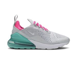 Nike Air Max 270 White Pink Teal Athletic Shoes